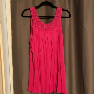 Pink dressy tank